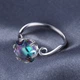 Кольцо из серебра 925 пробы с искусственным топазом "Mistyc Topaz" 17,5мм - изображение 2