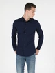 Рубашка хлопковая мужская Colin's CL1041350DNV XS Dark Navy - изображение 4