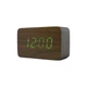 Электронные настольные часы прямоугольные LED WOODEN CLOCK VST 863-5 под тёмное дерево , Зеленая подсветка (VST863CG) - зображення 1