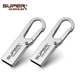 USB Флешка для компьютера 64ГБ Super DuoDuo 64gb металлическая флешка с карабином Серебристый - изображение 4