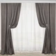 Шторы Adagio Windows Decor Манчестер в сером цвете с бурым отливом 150х290см (2шторы) - изображение 4
