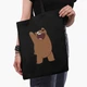 Еко сумка шопер We Bare bears Grizzly (9227-1777) 41x35 см Чорний - зображення 3