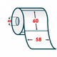 Этикетка PRINTSCAN 58/60мм Vellum 1000 этикеток прямоугольная 1 рулон белая (10390) - изображение 2