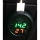 Автомобільний вольтметр 3 в 1 із термометром VST-706 у прикурювач + USB зарядка Чорний із зеленими цифрами - зображення 2
