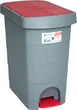 Відро з педаллю Planet Pelican 60 л Сіро-червоне (10735kmd) - зображення 9