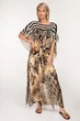 Туника женская пляжная шифоновая длинная Sambario 62622в 2XL\3XL Леопард коричневий - изображение 2