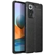 Силиконовый (TPU) чехол Deexe Leather Cover для Xiaomi Redmi Note 10 Pro - Black - изображение 1