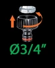 Адаптер Claber 1/2" — 3/4" З для конектора поливального шланга (910020000) - зображення 4