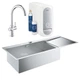 Набір Grohe мийка кухонна K1000 31581SD0 змішувач Blue Home 31455001 (31581SD031455001) - зображення 1