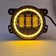 Дополнительные светодиодные Led фары на авто 15W линза с ДХО и поворотом D=100мм круглые - изображение 7