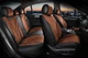 Накидки на сидіння авто 3D ELEGANT TORINO 700 125 коричневі (алькантара + еко-шкіра) ПОЛЬЩА - зображення 1