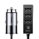 Автомобильное зарядное устройство Разветвитель на 4 USB-выхода Baseus Enjoy Together Dark Grey (5.5A) с защитой от перегрузки - изображение 1