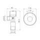 Кран для пральної машини Thermo Alliance Standart 1/2" × 3/4" НН, приладовий, кутовий, латунний, хром - зображення 2