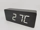 Настільний годинник - будильник Alarm Clock VST-865 електронні з температурою 21см Чорно-білі (100009) - зображення 3