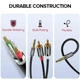 Аудіо кабель Ugreen Hi-Fi jack 3.5 mm - 2xRCA 1.5 метра - зображення 6