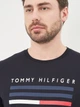 Футболка хлопковая длинная мужская Tommy Hilfiger 10574.3 S Темно-синяя - изображение 4