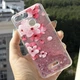 Чехол Glitter для Xiaomi Redmi 6A Бампер Жидкий блеск Sakura - изображение 1