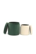 Набір з 2 пуфів Kayoom Zorro T225/2 Green/Ivory - зображення 1