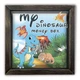 Дерев'яна копілка (скарбничка) 20 20 см "My dinosaur money box" коричнева вінтажна - изображение 1
