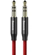 Аудіо-кабель Baseus Yiven AUX 3.5 to AUX 3.5 Audio Cable M30 1.5 м Червоний - зображення 1