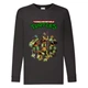 Лонгслив реглан Черепашки Ниндзя 0011 (Ninja Turtles) черный (NTR blc 0011) 128 см - изображение 1