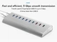 USB-хаб Blueendless H7013U3 10 портів USB 3.0 з блоком живлення hub концентратор - зображення 2