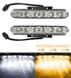 LED ДХО + бегущий поворот. , металлический корпус! 12В. Светодиодные дневные ходовые огни. - изображение 2