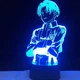 Настольный светильник-ночник Леви Аккерман Атака на Титанов настольная 3D Лампа 16 Цветов USB (12506) - изображение 2