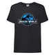Футболка детская Парк Юрского Периода 009 (Jurassic Park) черная (JPK blc 009) 128 см - изображение 1