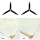 Держатель для простыни комплект 4 шт универсальные с металлическими зажимами Elastic Suspenders черные (ES-28822) - изображение 4