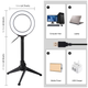 Кільцева USB LED лампа Puluz PKT3084B 4.7" + настільний штатив - зображення 3