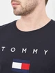 Футболка хлопковая длинная мужская Tommy Hilfiger 10641.4 S Темно-синяя - изображение 4