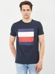Футболка хлопковая длинная мужская Tommy Hilfiger 10647.2 S Темно-синяя - изображение 1