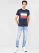Футболка хлопковая длинная мужская Tommy Hilfiger 10647.2 S Темно-синяя - изображение 3