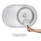 Кухонна мийка з крилом для посуду Lidz 7750 0,6мм Satin (LIDZ775006SAT) - зображення 3