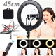 Кольцевая LED лампа селфи подсветка набор блогера Ring Light SLP-G500 45см 220V с креплениями для телефона+ пульт + чехол - изображение 1