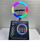 Кольцевая LED лампа селфи подсветка набор блогера Ring Light RGB MJ36-36см USB с 3 креплениями для телефона - изображение 8