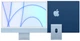 Monoblokowy Apple iMac 24" M1 4.5K 8-rdzeniowy procesor graficzny. 512 GB. niebieski (MGPL3) - obraz 1