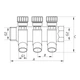 Коллектор вентильный с фитингом KOER KR.1124-2 1”x2 WAYS (KR2832) - изображение 2