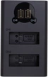 Зарядний пристрій з дисплеєм PowerPlant GoPro DL-AHDBT901 для двох акумуляторів (CH980352) - зображення 1