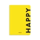 Блокнот ORNER Happy А5 144 аркуші у клітинку Жовтий - зображення 2