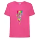 Футболка детская Радужная Кошка 004 (Rainbow Cat) розовая (RNC pnc 004) 128 см - изображение 1