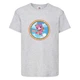 Футболка детская Радужная Кошка 003 (Rainbow Cat) серая (RNC gry 003) 128 см - изображение 1