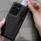 Шкіряна накладка Nillkin Aoge (з тримачем ручки) для Samsung Galaxy S21 Ultra Чорний - зображення 5