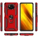 Ударопрочный чехол Serge Ring for Magnet для Xiaomi Poco X3 NFC / Poco X3 Pro Красный Без бренда - изображение 4