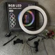Кольцевая светодиодная цветная лампа RGB LED MJ26 Набор блогера селфи кольцо со штативом 2.1 метр и пульт переключения (333) - изображение 5