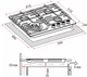 Варильна поверхня газова Perfelli HGM 61664 IV - зображення 9