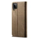 Чехол-книжка с кармашками UniCase Jeans Wallet для Samsung Galaxy A12 (A125) / A12 Nacho (A127) / M12 (M127) - Khaki - изображение 4