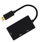 Переходник 3 в 1 Display Port - HDMI / DVI / VGA Black (5481) - изображение 2