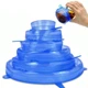 Універсальний набір кришок для зберігання їжі Super stretch silicone lids&nbsp;№D06-33Силіконові універсальні кришки Super stretch silicon - зображення 9